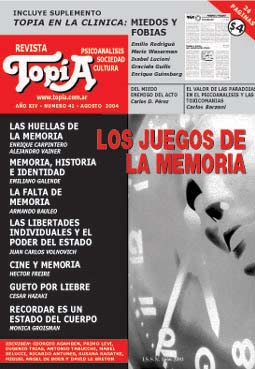 LOS JUEGOS DE LA MEMORIA Tapa del la revista: LOS JUEGOS DE LA MEMORIA