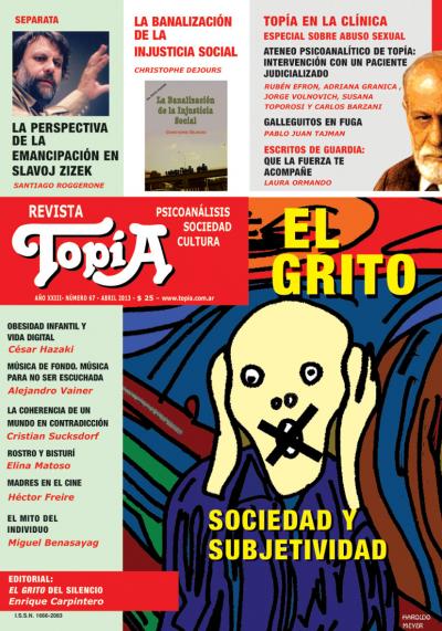 Tapa Revista Topía El grito. Subjetividad y sociedad Tapa Revista Topía n67