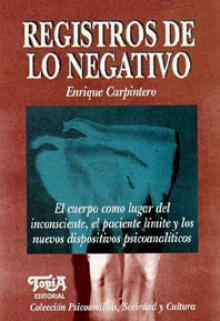 Tapa del libro: Registros de lo negativo