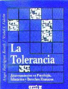 Tapa del libro: La tolerancia: atravesamientos en Psicología, Educación y Derech