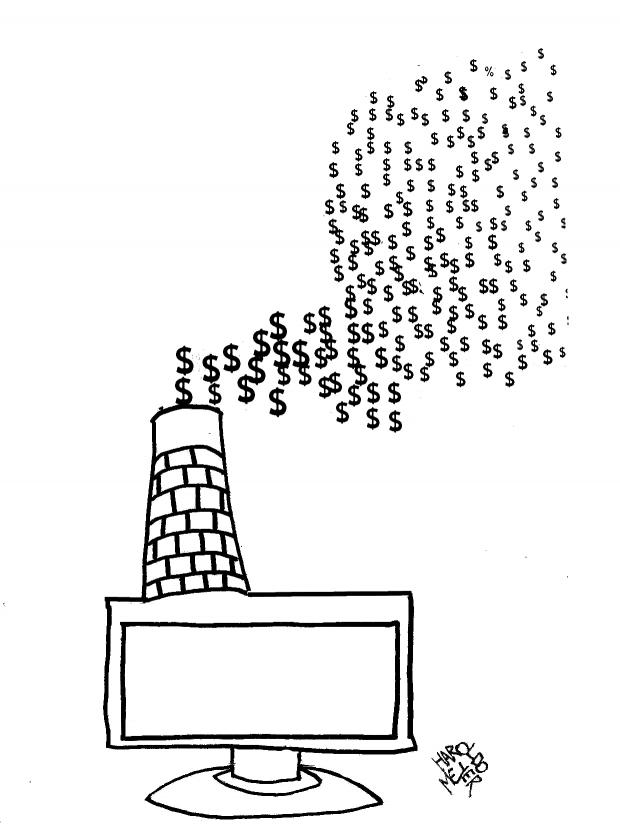 "Dinero virtual", por Haroldo Meyer Viñeta "Dinero virtual", por Haroldo Meyer