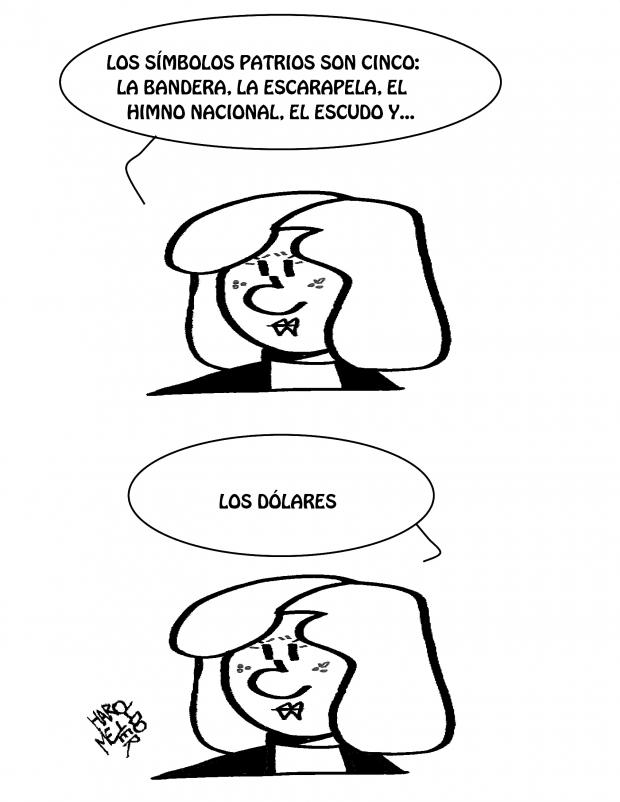 Viñeta "Simbolos Patrios" por Haroldo Meyer